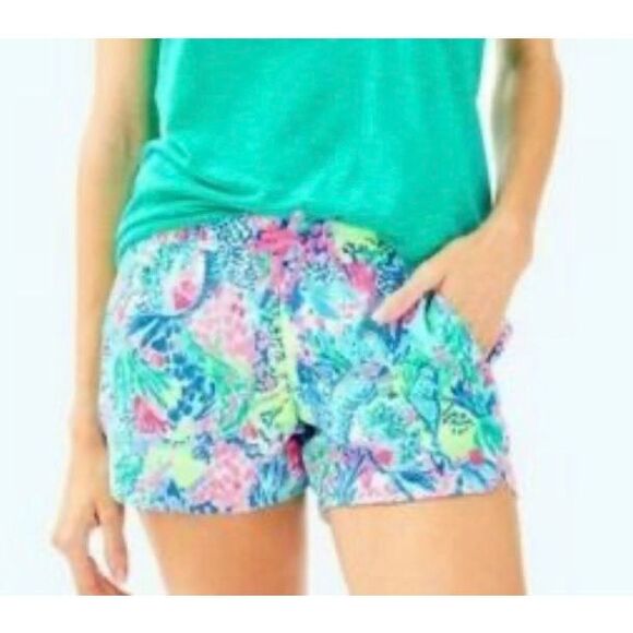 Lilly Pulitzer Luxletic runaround short in mermaid multi small - Picture 1 of 9